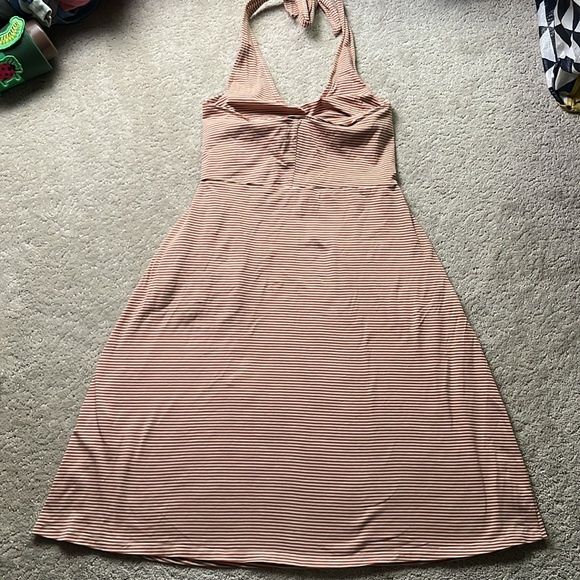 Pact Organic Cotton Shell Stripe Fit & Flare Halter Dress - S - Picture 10 of 12